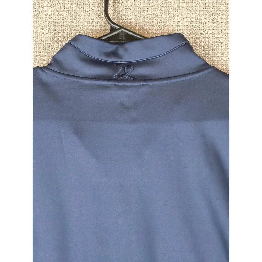 Zero Restriction Quarter Zip Pullover Private Double Eagle Golf Club Navy Sz L